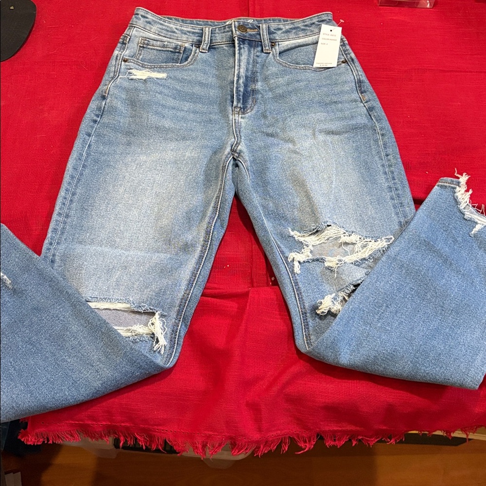 NWT OFLUCK DISTRESSED JEANS